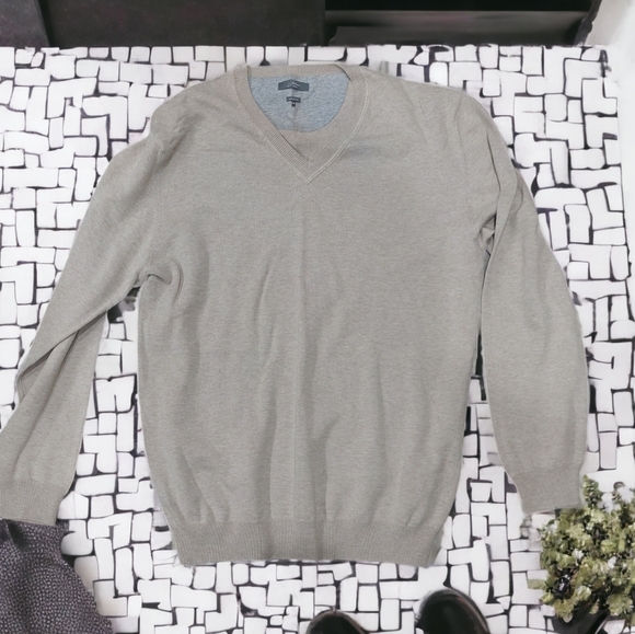 Johann Konen Men's Pullover Designer Sweater Size XXL Classic Preppy V-neckline - Picture 2 of 14